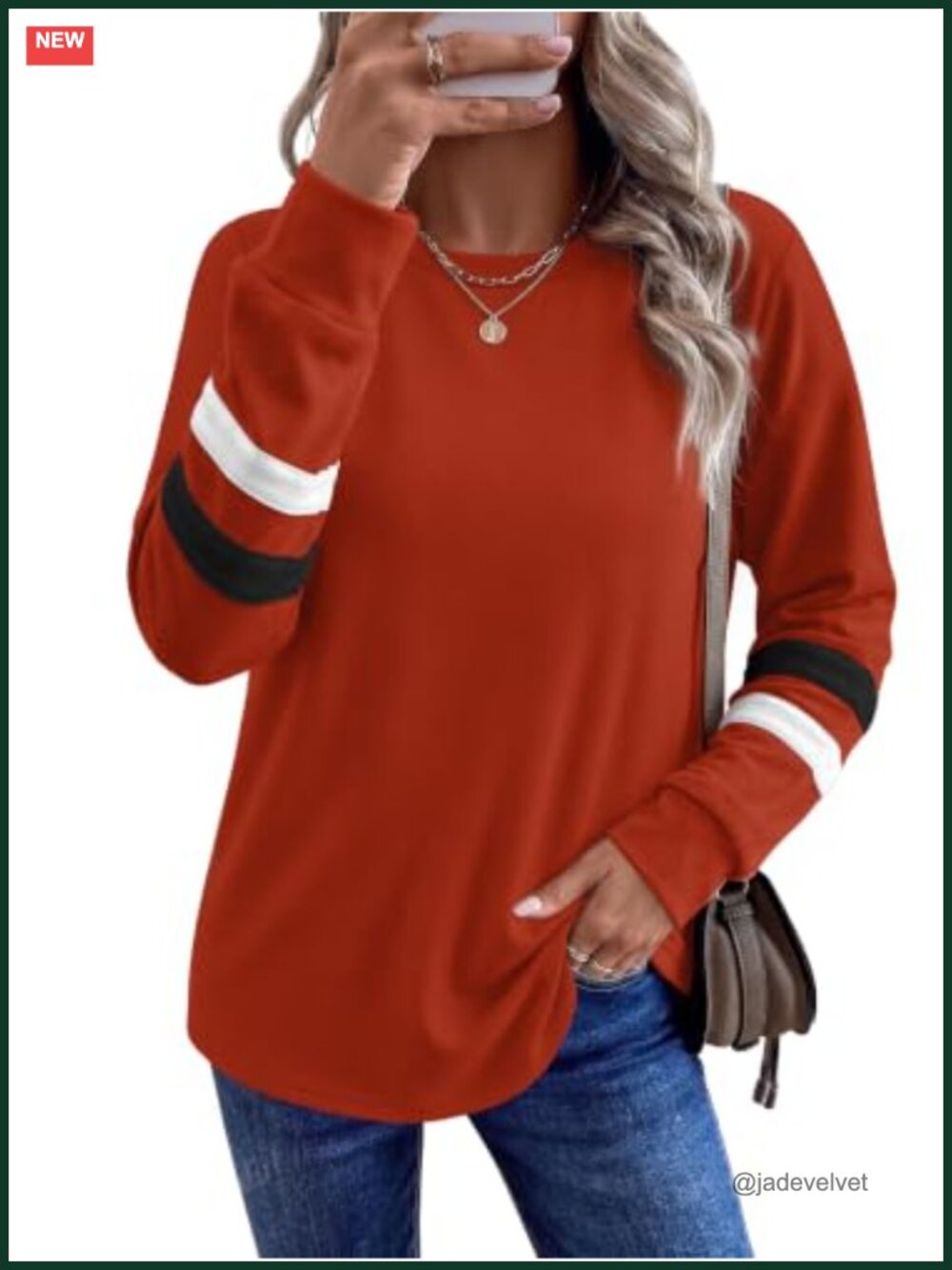 Womens Long Sleeve Lightweight Sweatshirt Tunic Crewneck Pullover